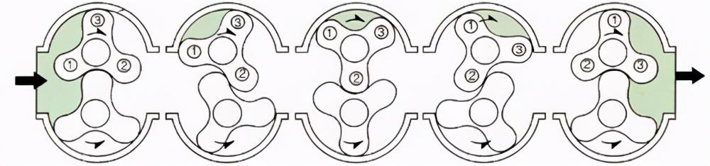 三葉羅茨鼓風(fēng)機(jī)內(nèi)部結(jié)構(gòu)圖