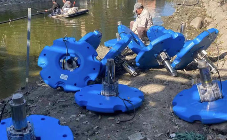 RZ-21-FDS噴水式增氧機(jī)施工現(xiàn)場(chǎng)