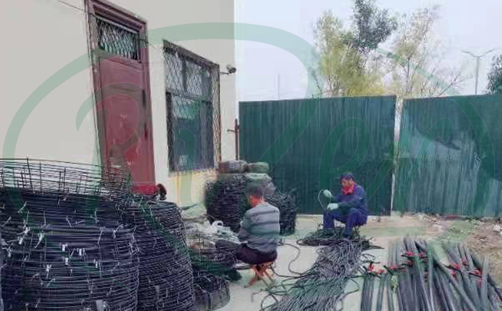 工程開始前曝氣系統(tǒng)管道材料準(zhǔn)備