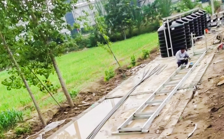 污水處理工程施工中